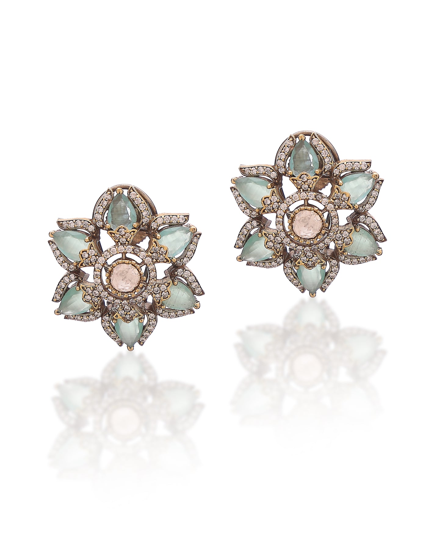 Victorian Green Stone & AD Choker Set