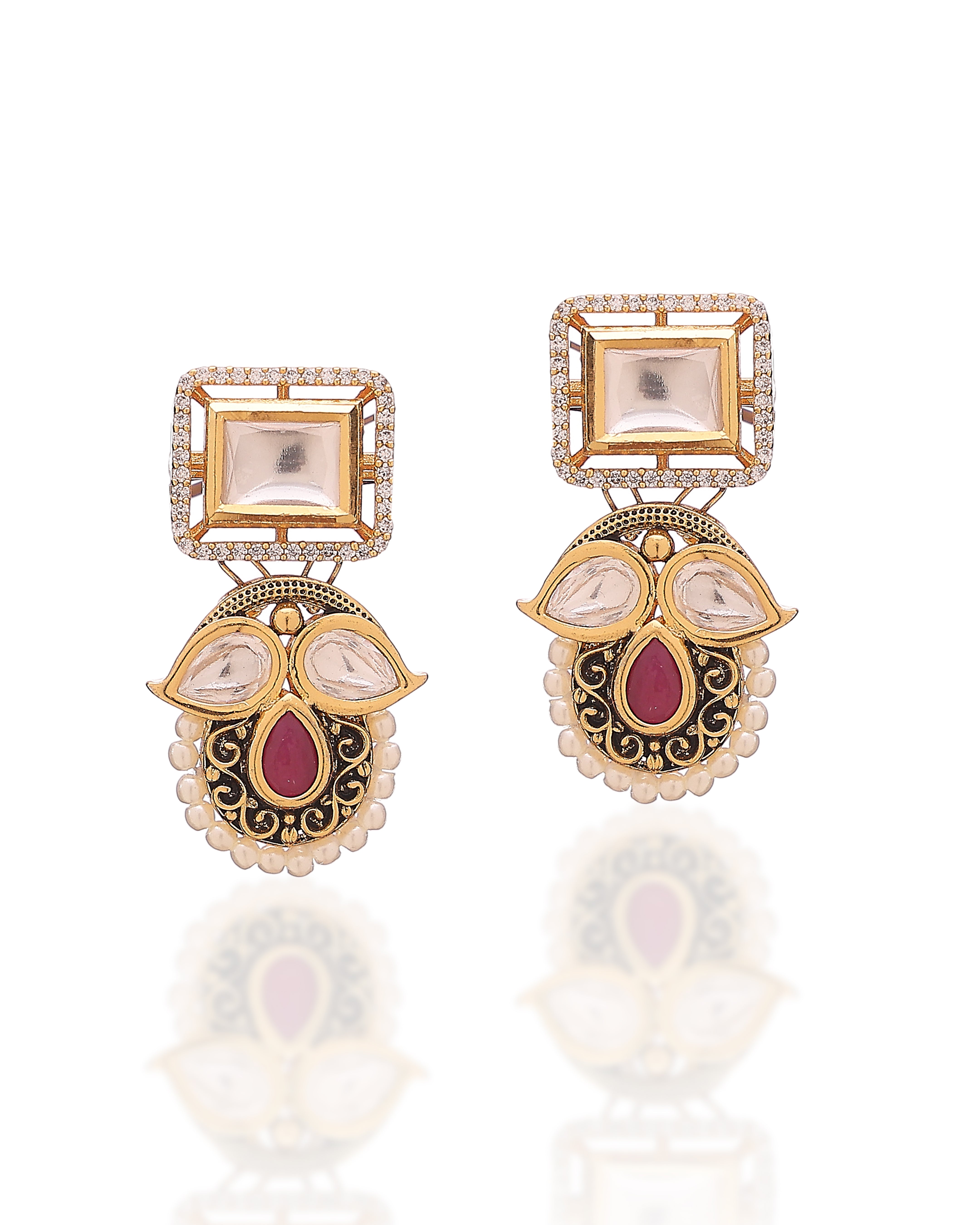 Imperial Rouge Moissanite Drape Set