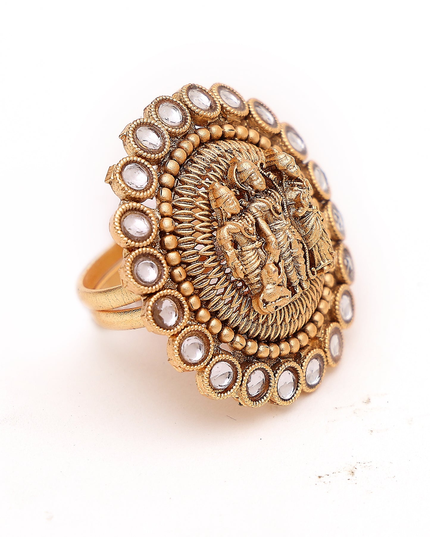 Divyaroop Kundan Temple Ring