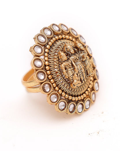 Divyaroop Kundan Temple Ring
