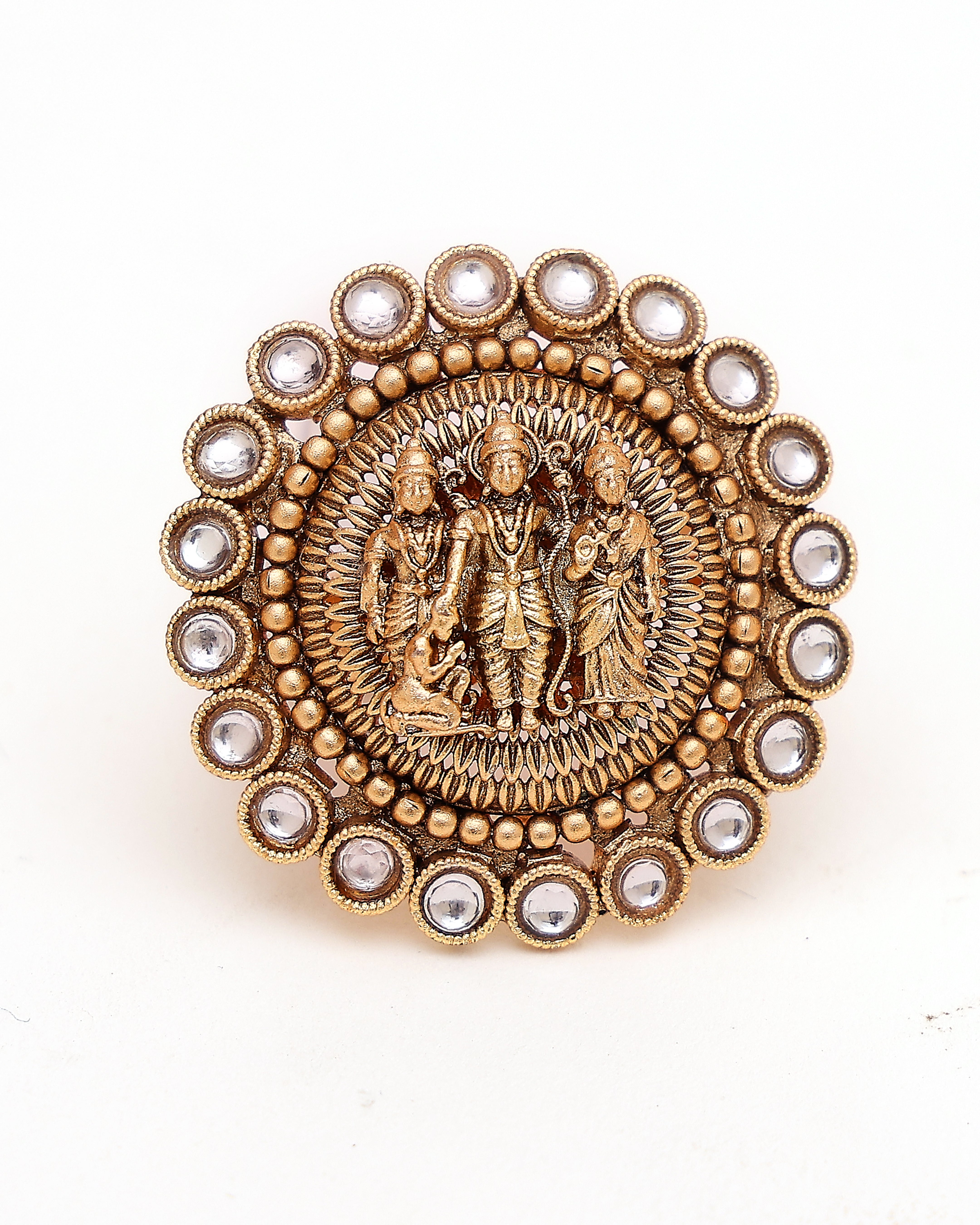 Divyaroop Kundan Temple Ring