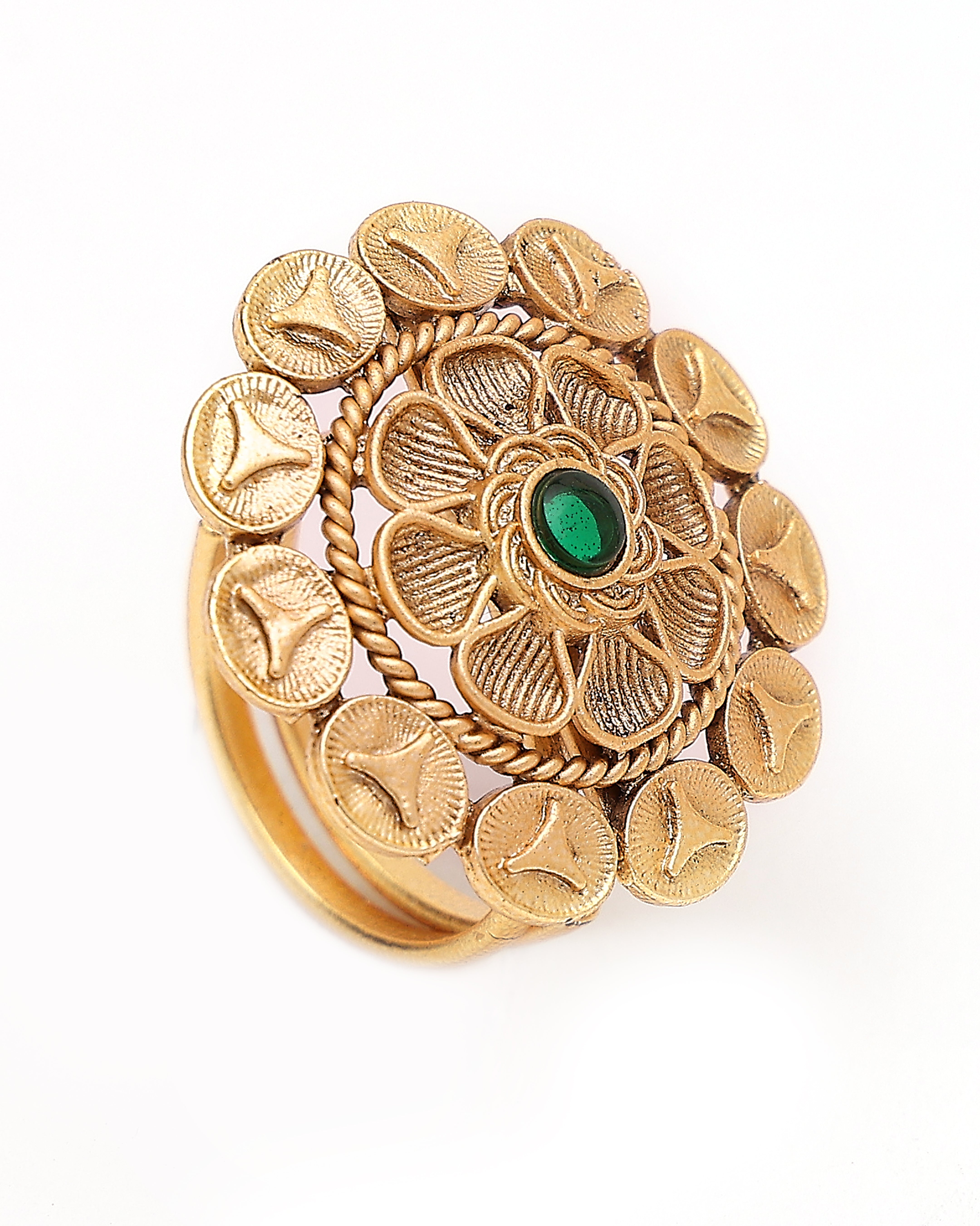 Padmika Antique Lotus Ring