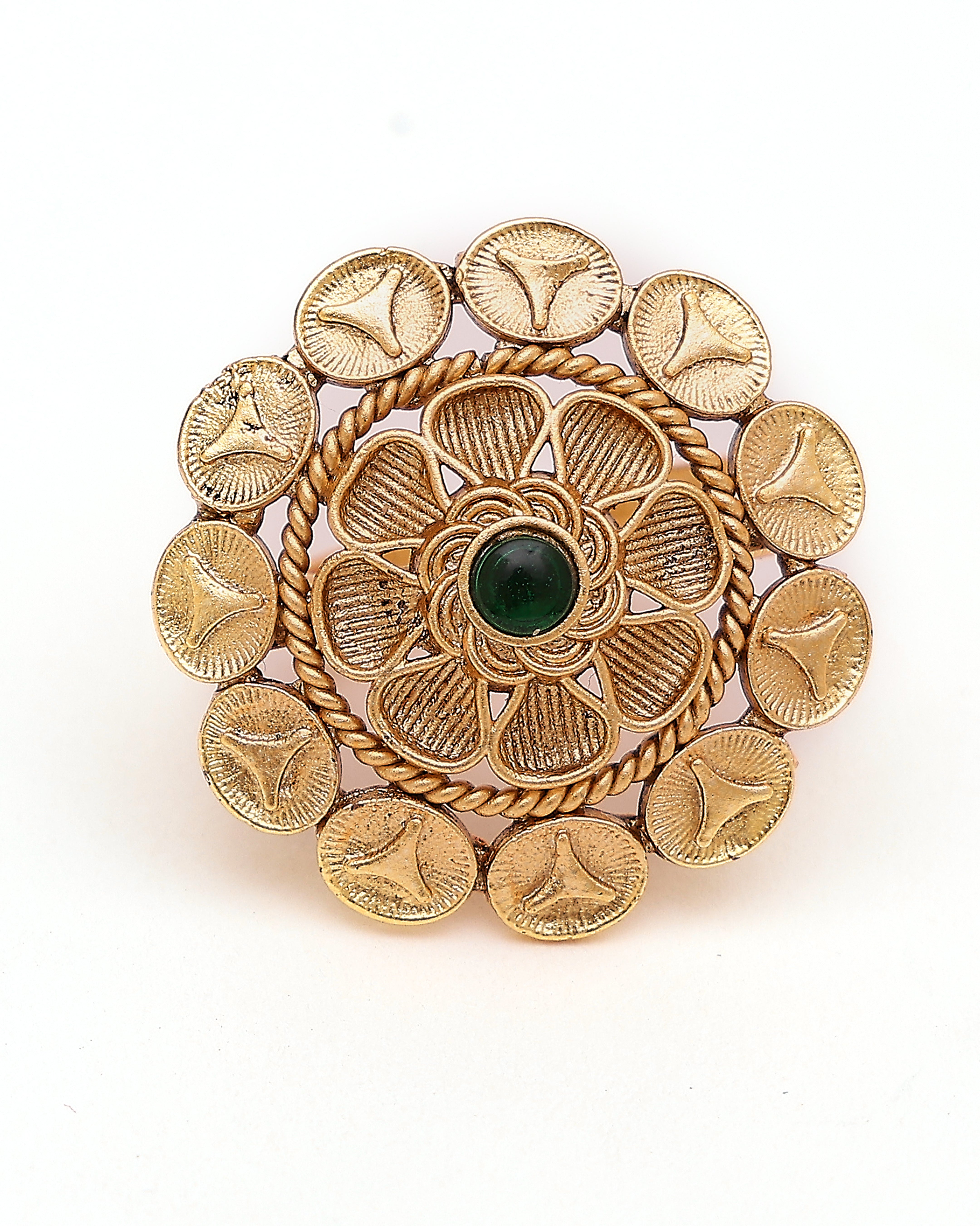 Padmika Antique Lotus Ring