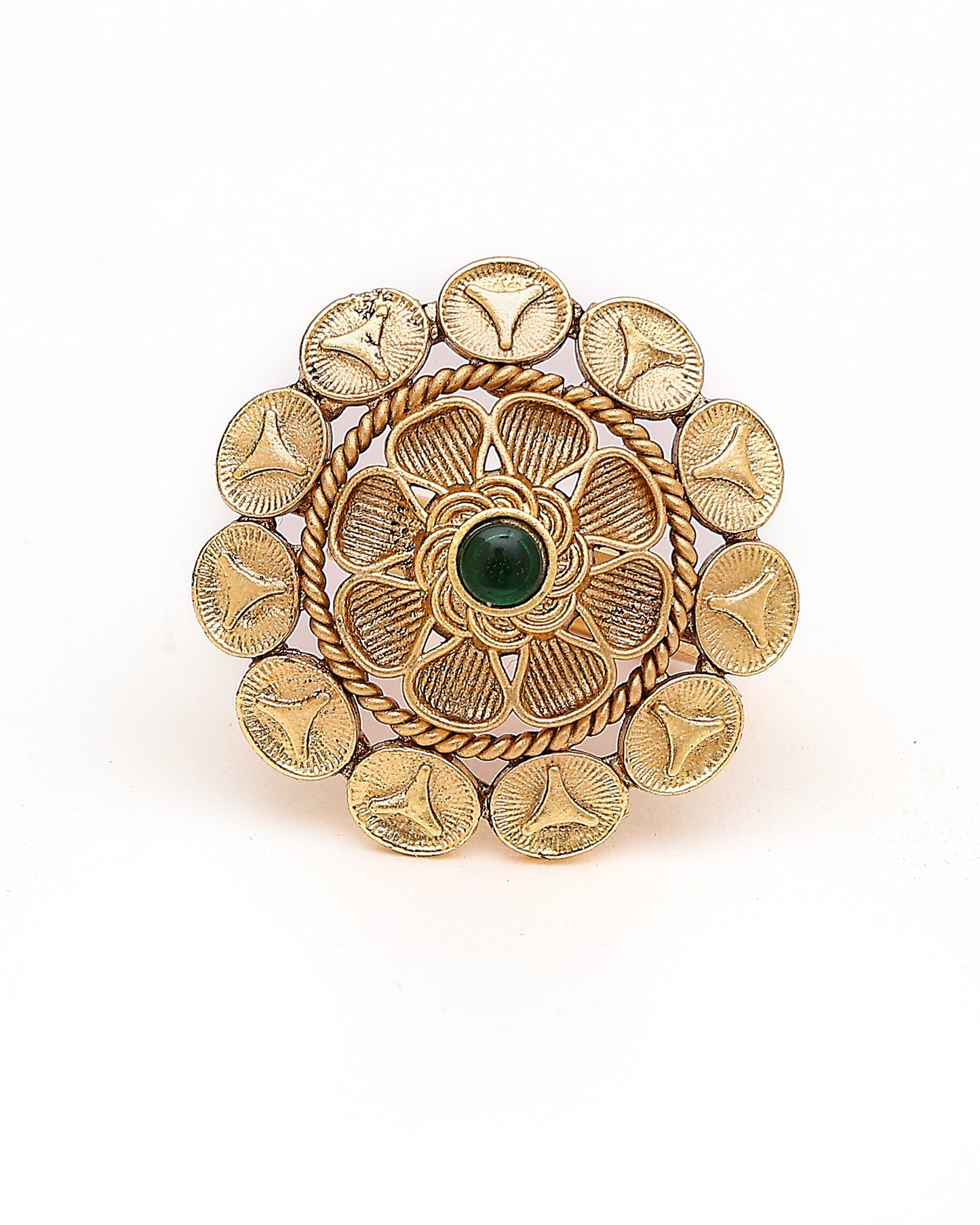 Padmika Antique Lotus Ring