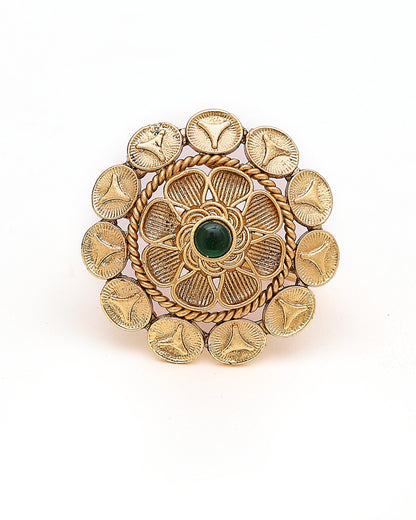 Padmika Antique Lotus Ring