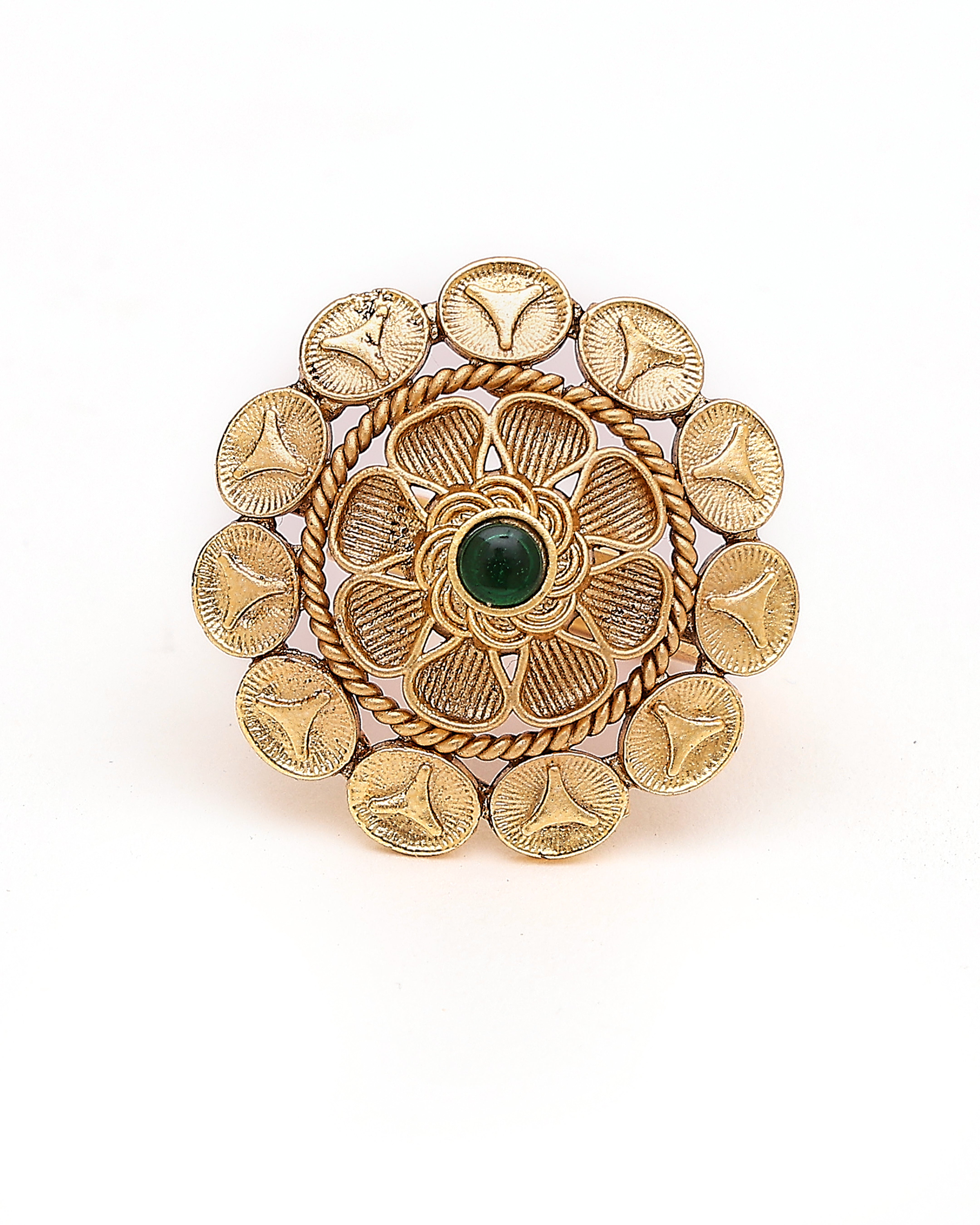 Padmika Antique Lotus Ring