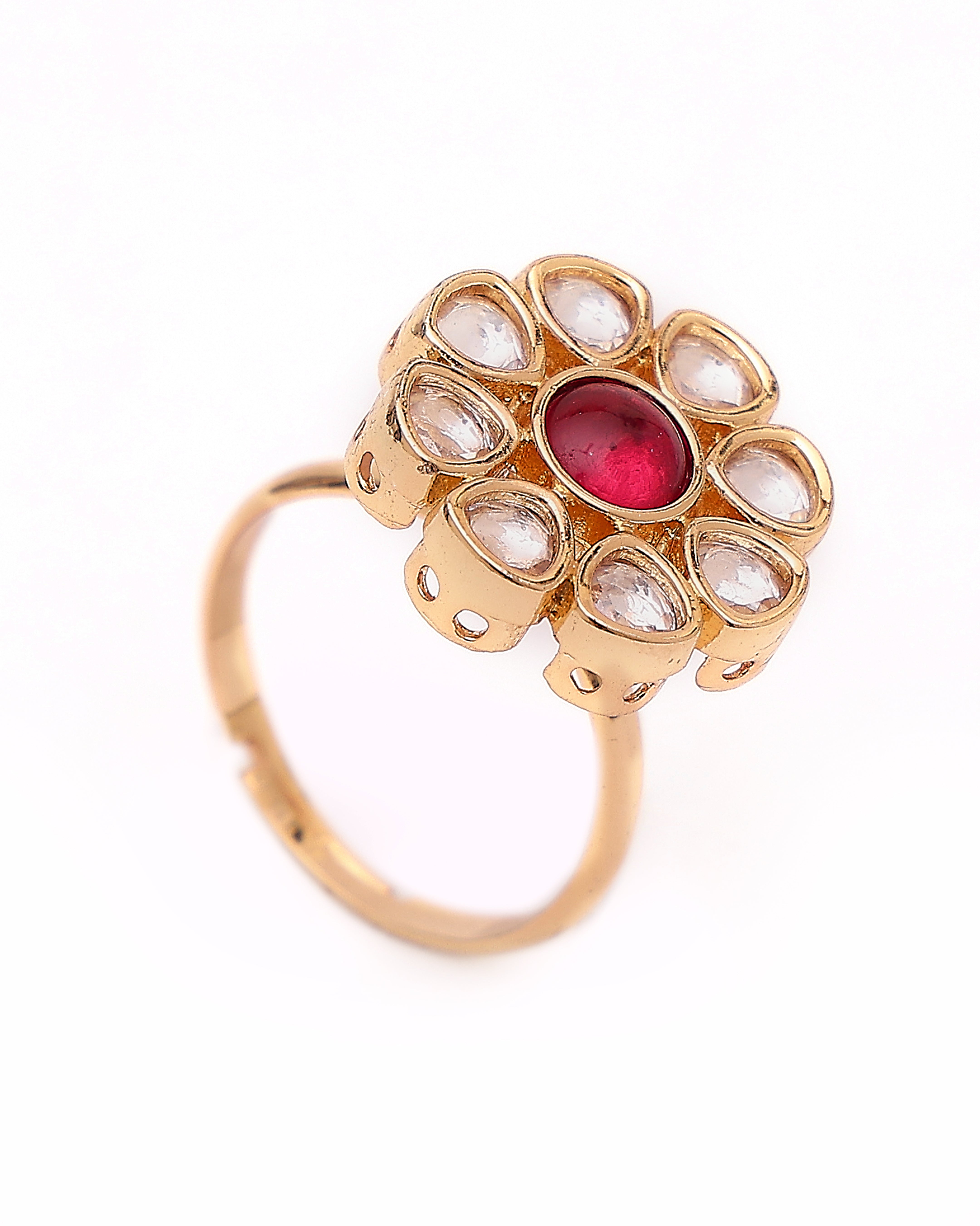 Rooh Ruby Kundan Ring