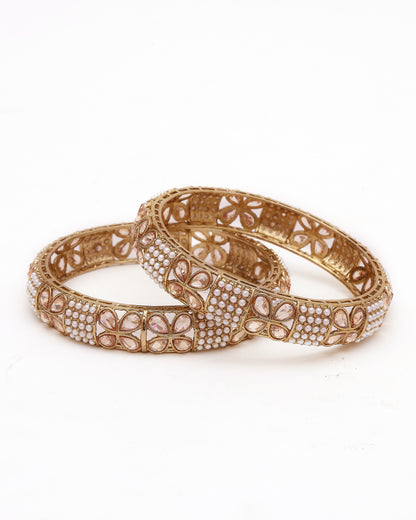 Noor Mini Pearl Kundan Bangles