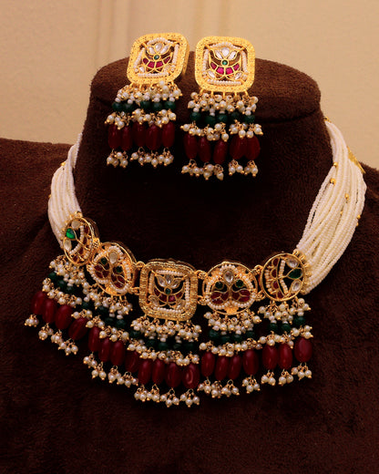 Mughal Rose Couture Choker Set