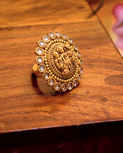 Divyaroop Kundan Temple Ring