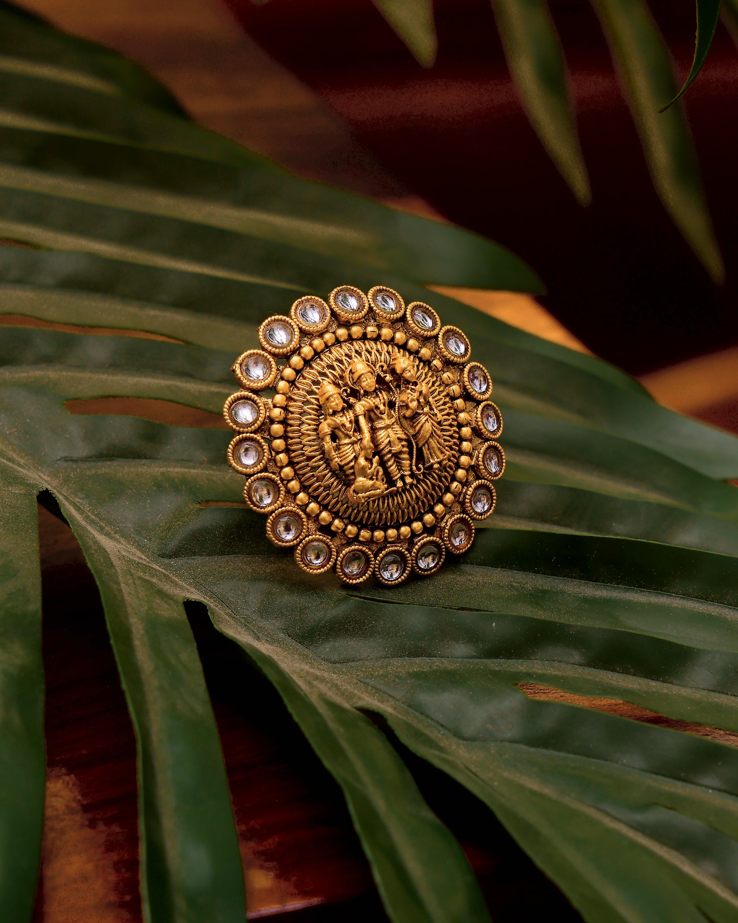 Divyaroop Kundan Temple Ring