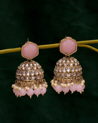 Saira Blush Kundan Jhumkis
