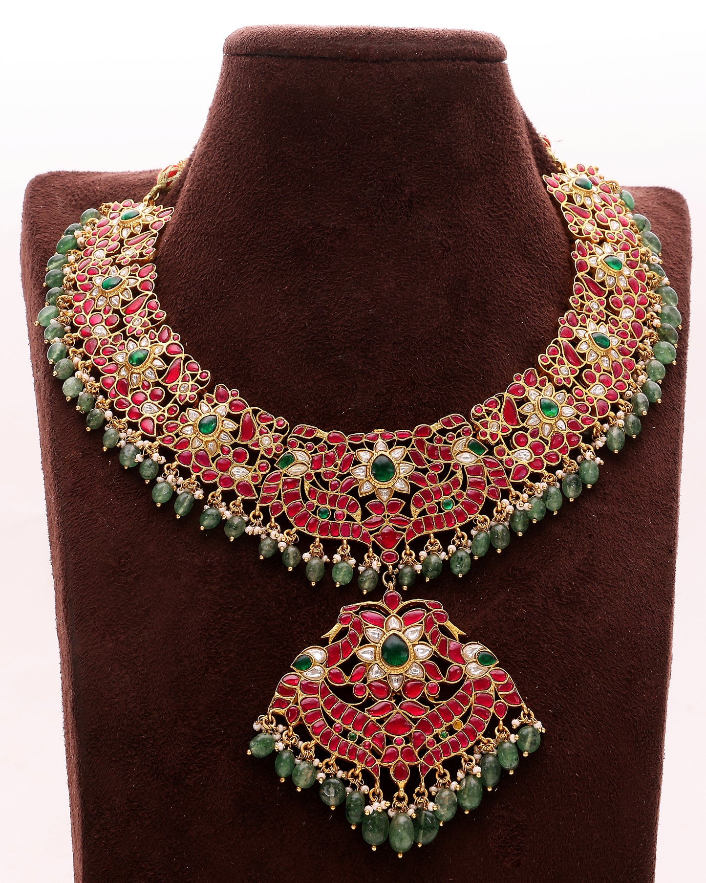 Mahalaya Heirloom Enamel Polki Choker