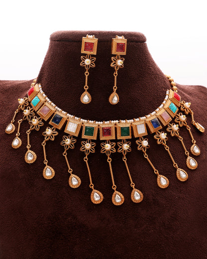 Navsundar Multigem Heritage Drape Set