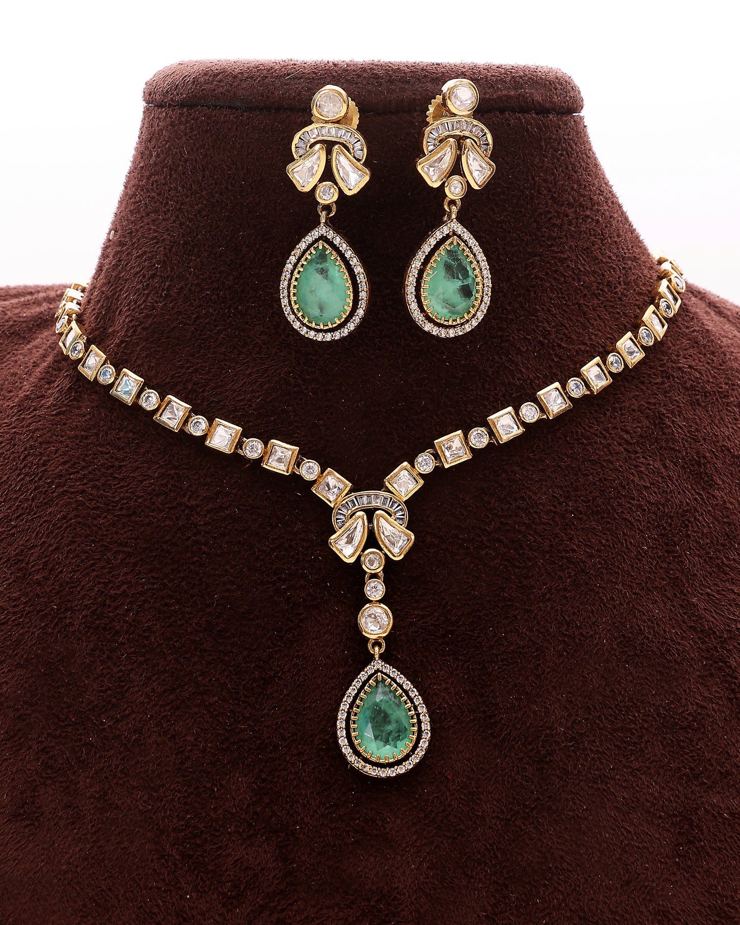 Emerald Muse Moissanite Drop Set
