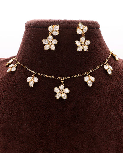 Petal Glint Dainty Moissanite Set