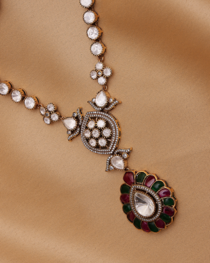 Peacock Fleur Moissanite Enamel Set