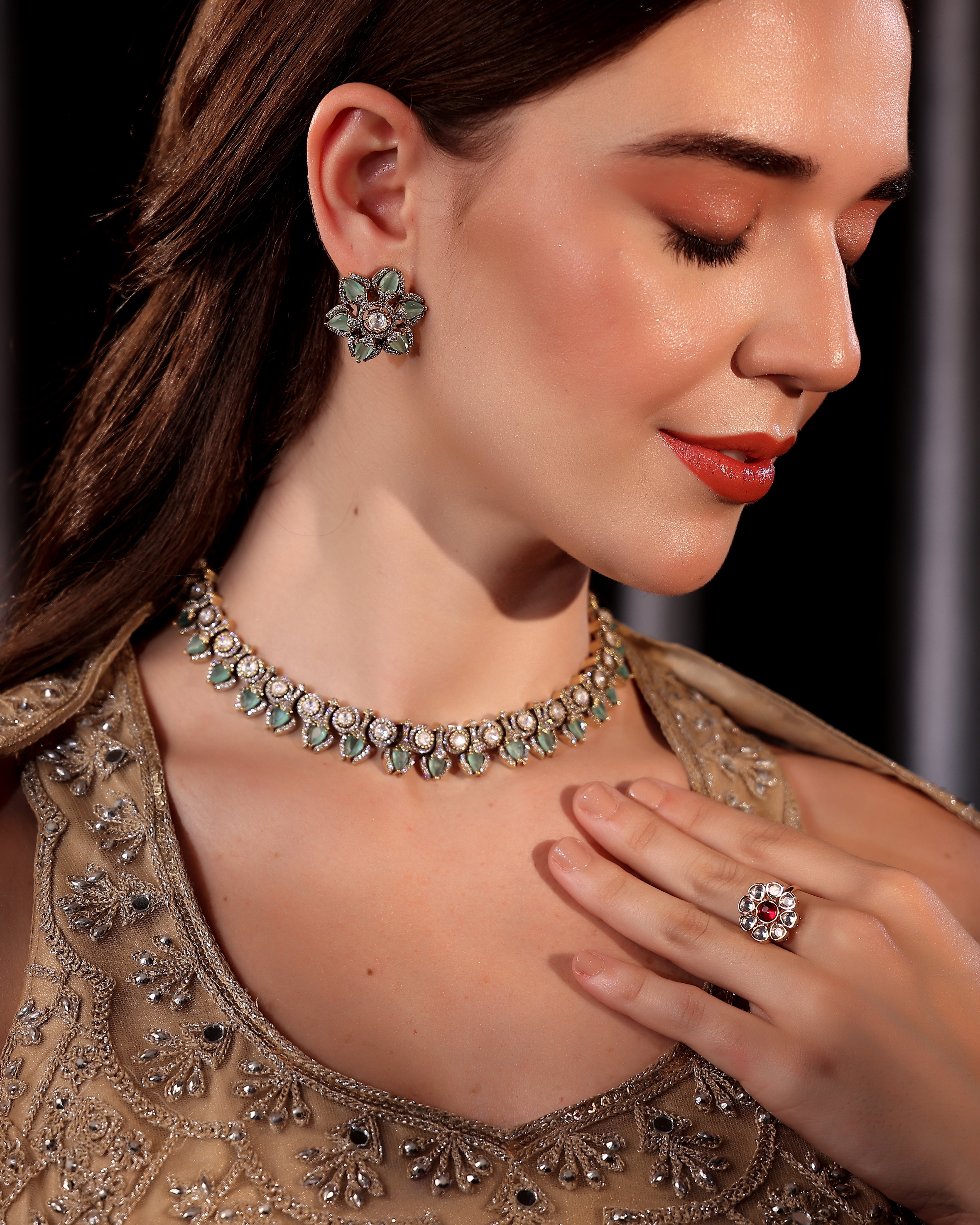 Rooh Ruby Kundan Ring