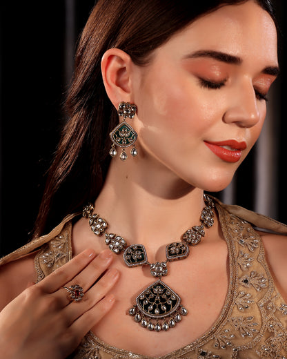 Noir Bloom Moissanite Heritage Set