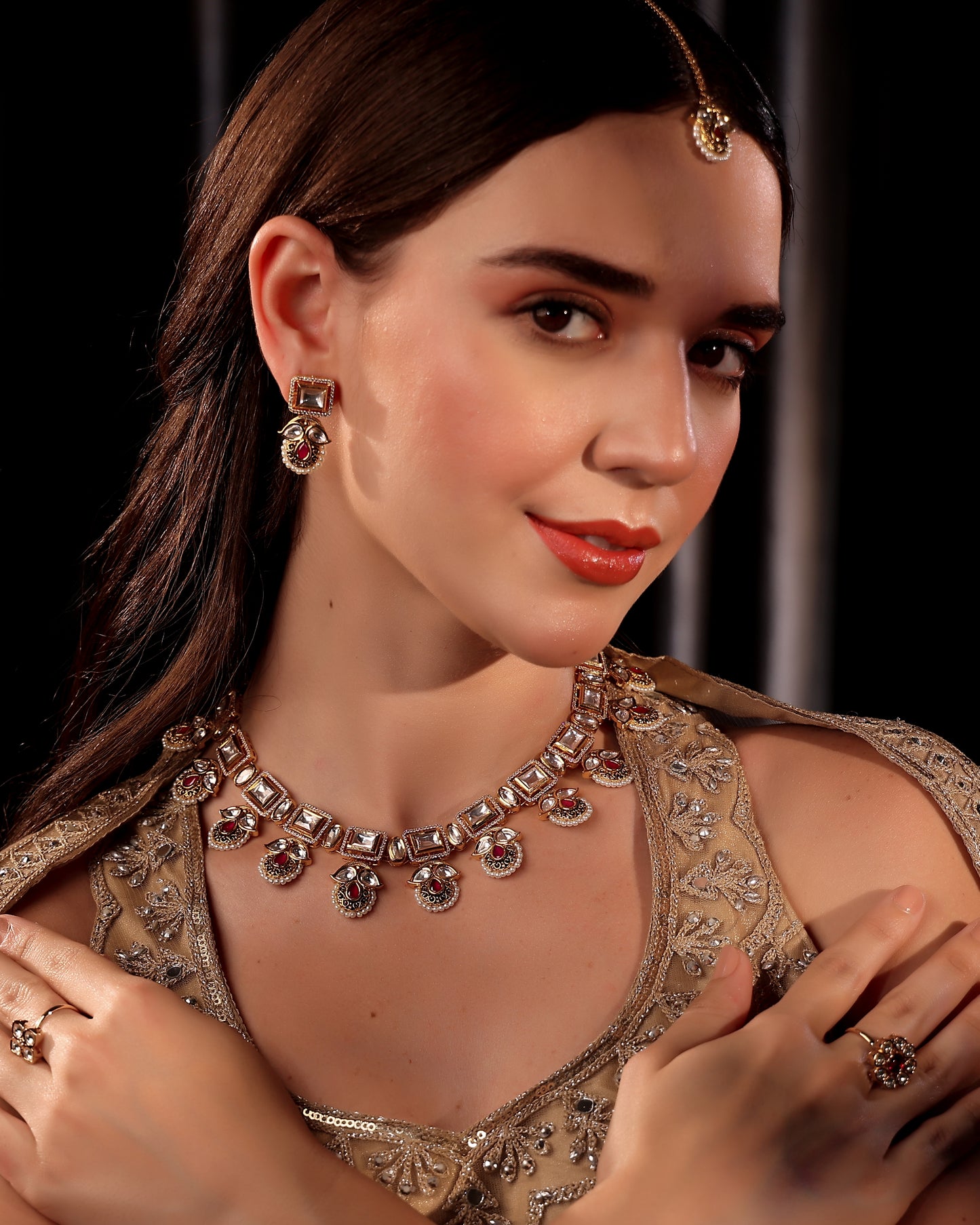 Imperial Rouge Moissanite Drape Set