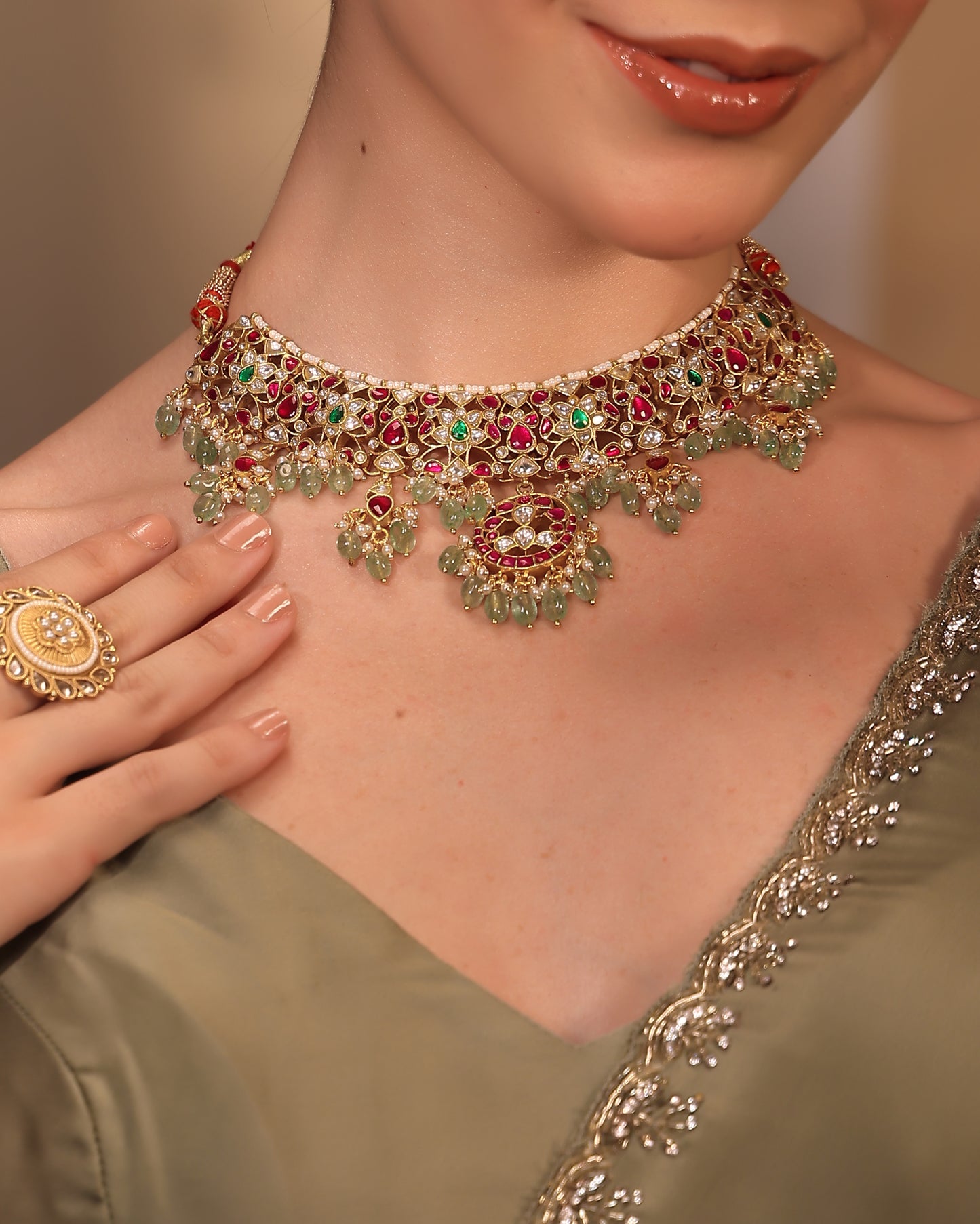 Mahira Regal Polki Jadau Choker