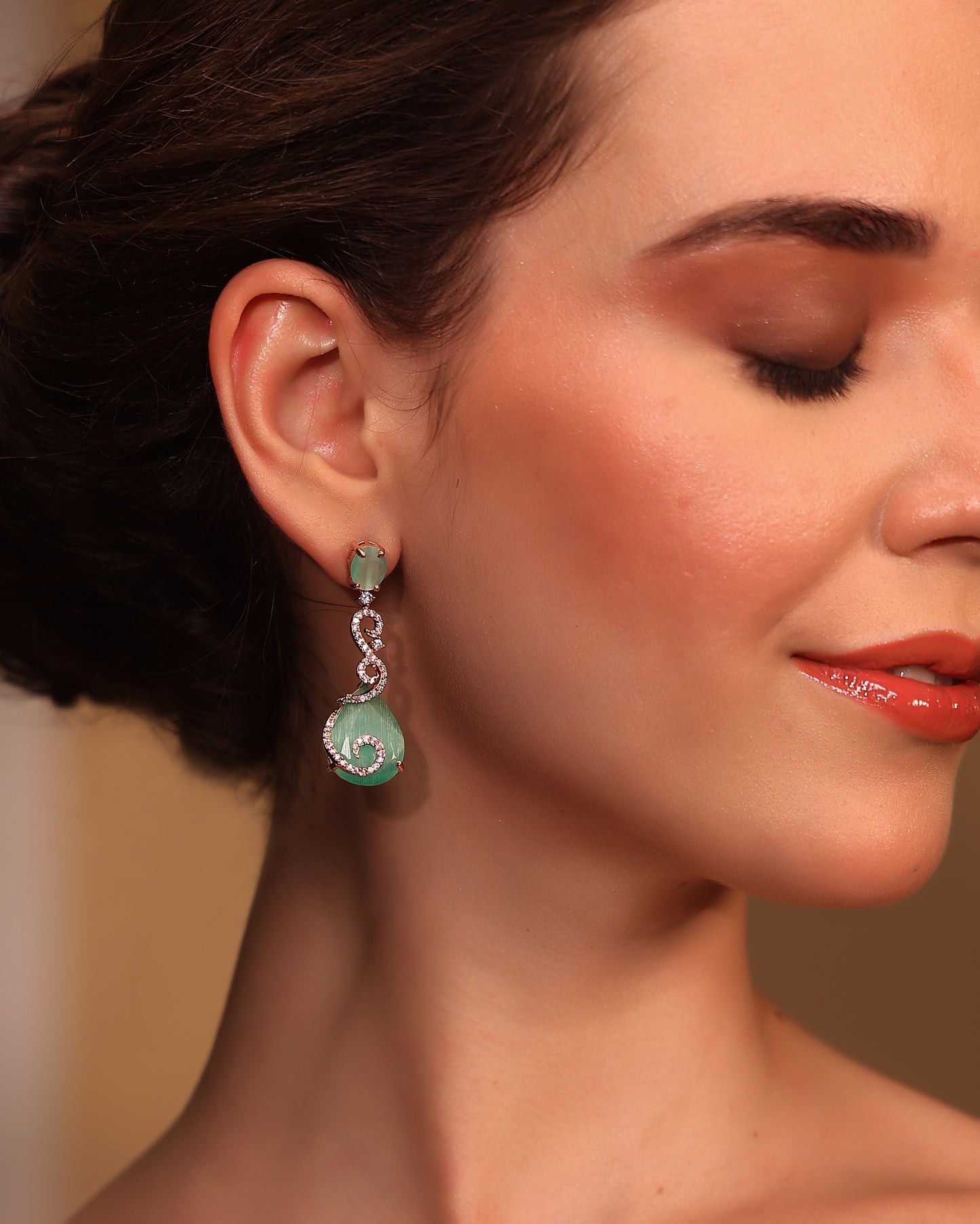 Celesta Aqua Spiral Drops
