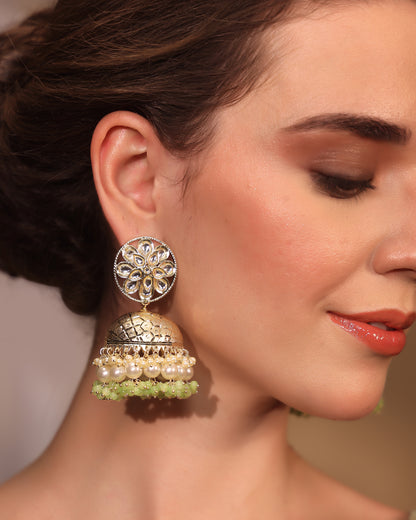 Kavya Gilded Petal Jhumka
