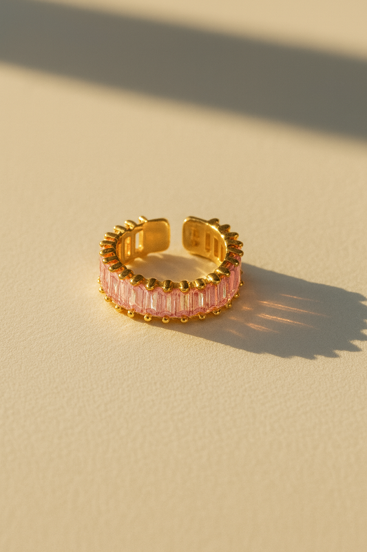Blush Baguette Ring - Image 4