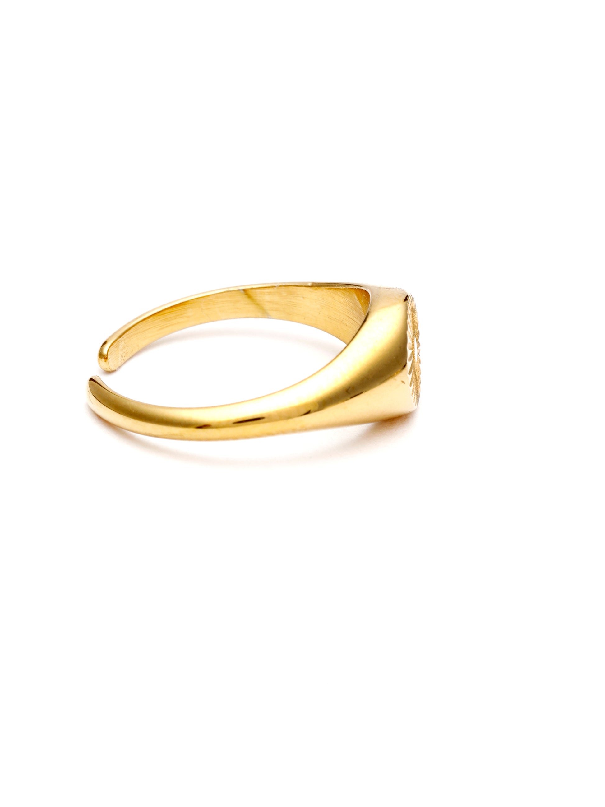Floral Engraved Ring - Image 2