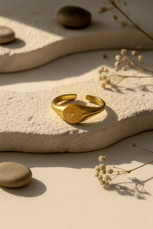 Floral Engraved Ring - Image 4