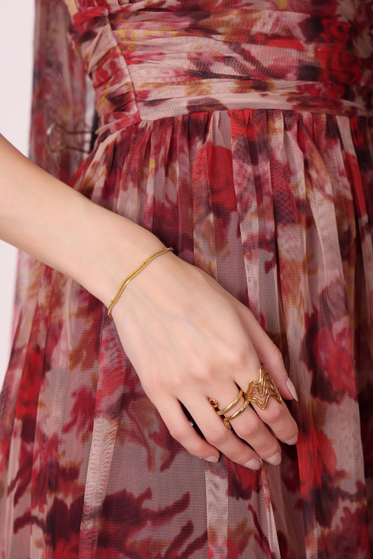 Model wearing Layered Bracelet – front view