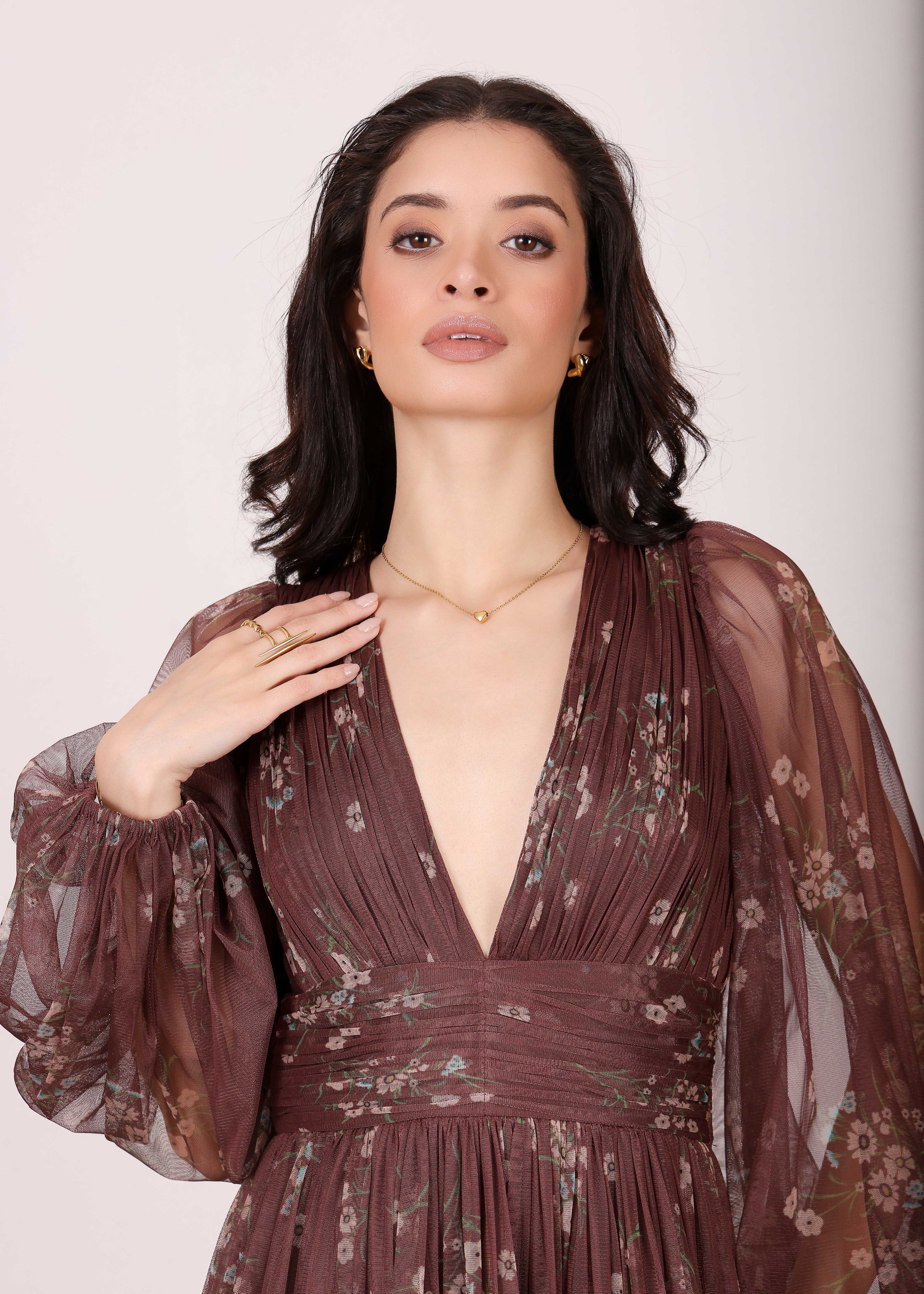 Model wearing Lovelight Necklace – front view
