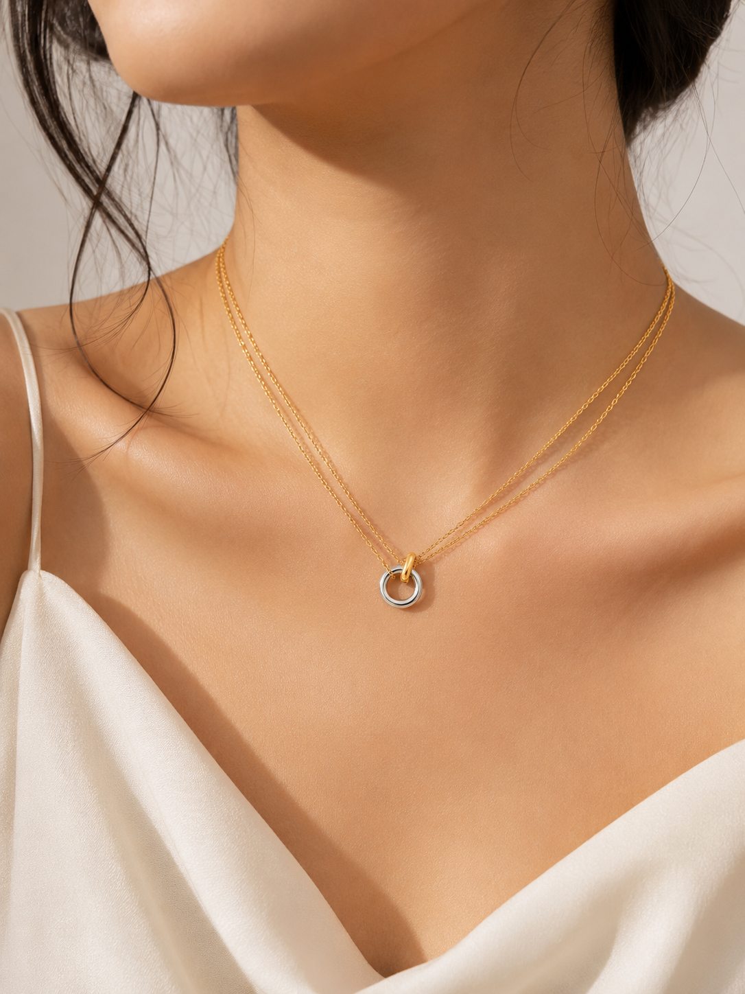 Unity Duo Circle Necklace