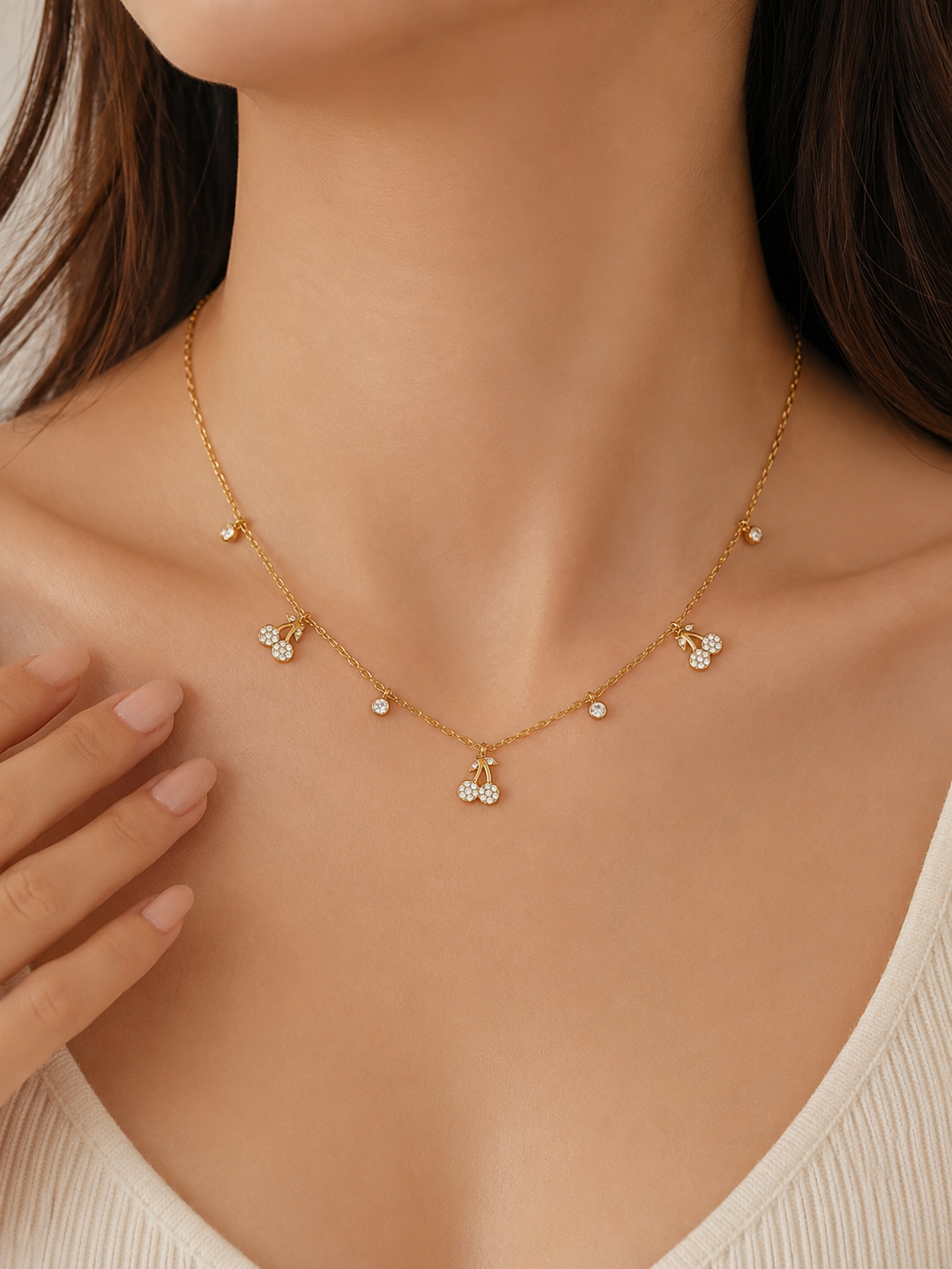 Cherry Blossom Charm Necklace